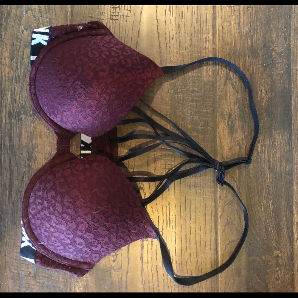Beautiful maroon lace bra by Victoria’s Secret